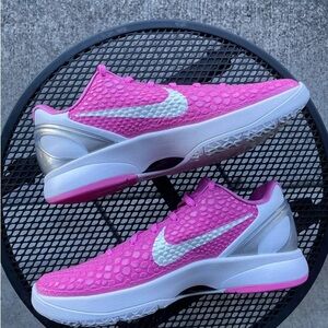 Nike Pink and Silver Sneakers with Modern Design